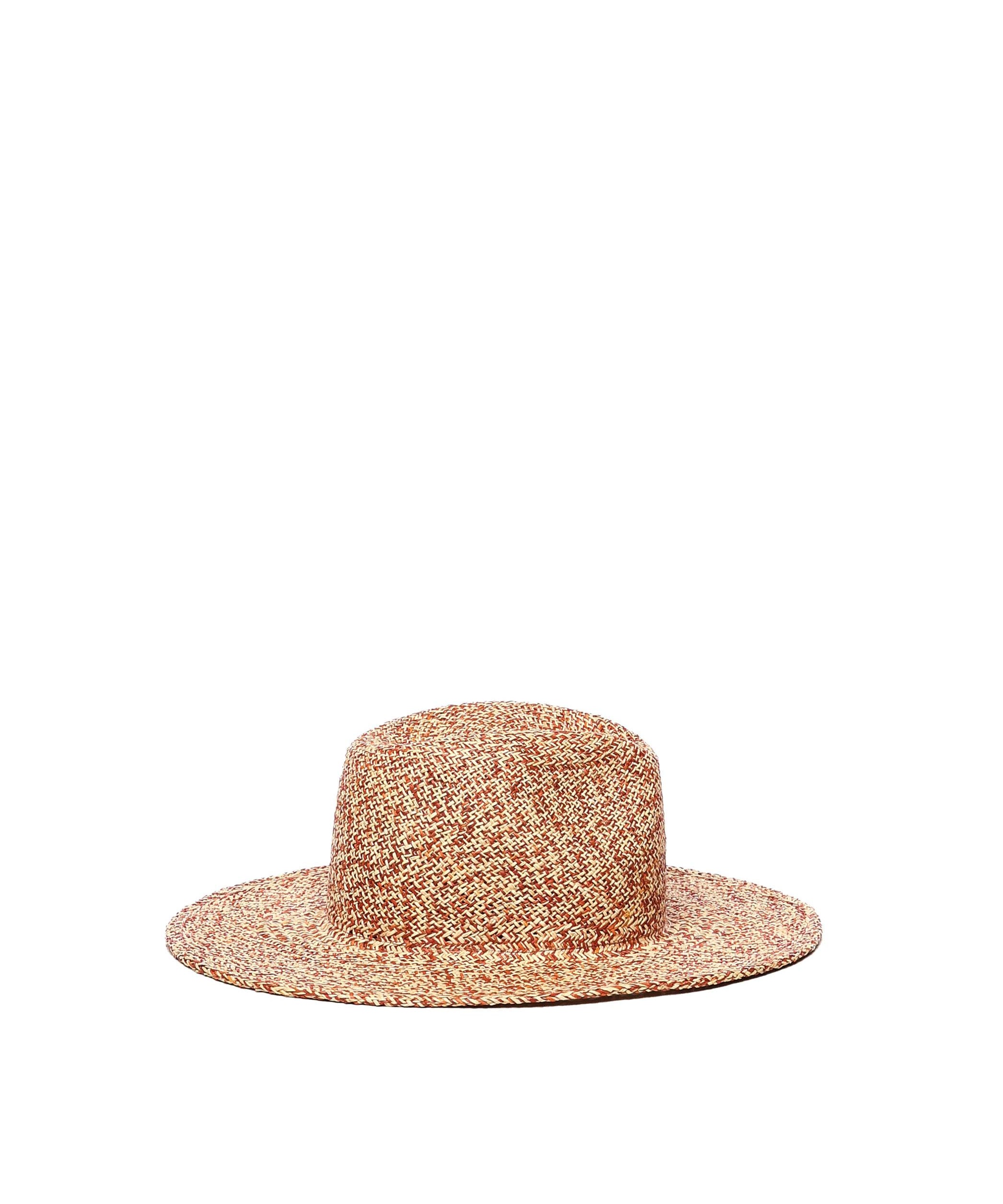 Fedora in paglia con logo FDR036067PS25 STR-9P-MICSRBBEIGE RED RUSLAN BAGINSKIY 