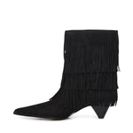 Stivale Jayla in pelle scamosciata con frange 40F5JYME5S 001 MICHAEL MICHAEL KORS 