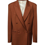 Blazer over doppiopetto in vigogna 25FWNCP-0012 BROWN NINEMINUTES 