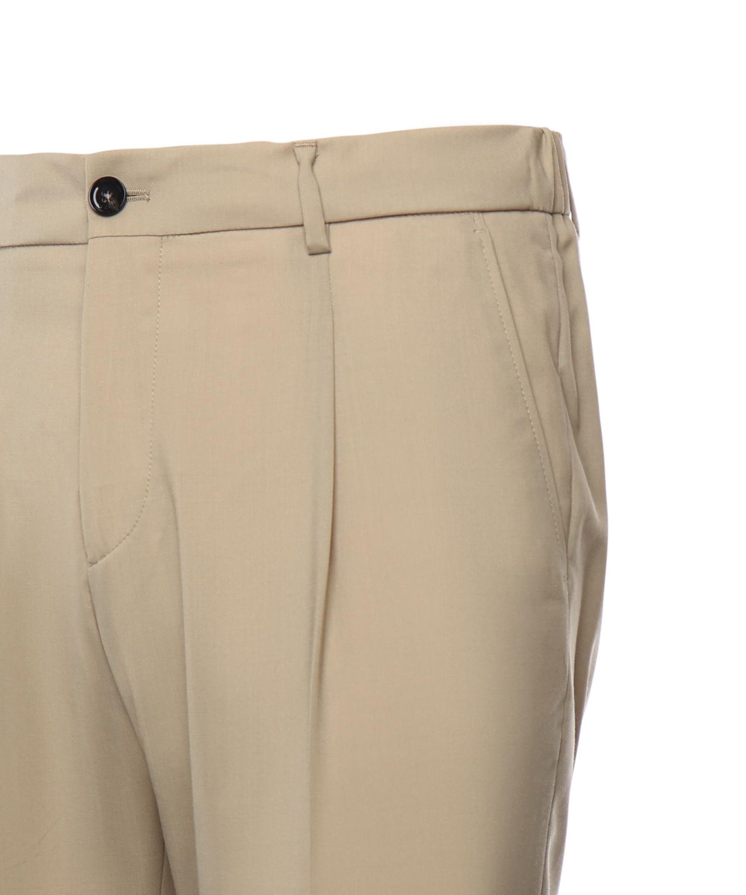 Pantaloni in gabardine di misto lana<BR/> RICCARDO CC REGULAR MTBEIGE BE ABLE 