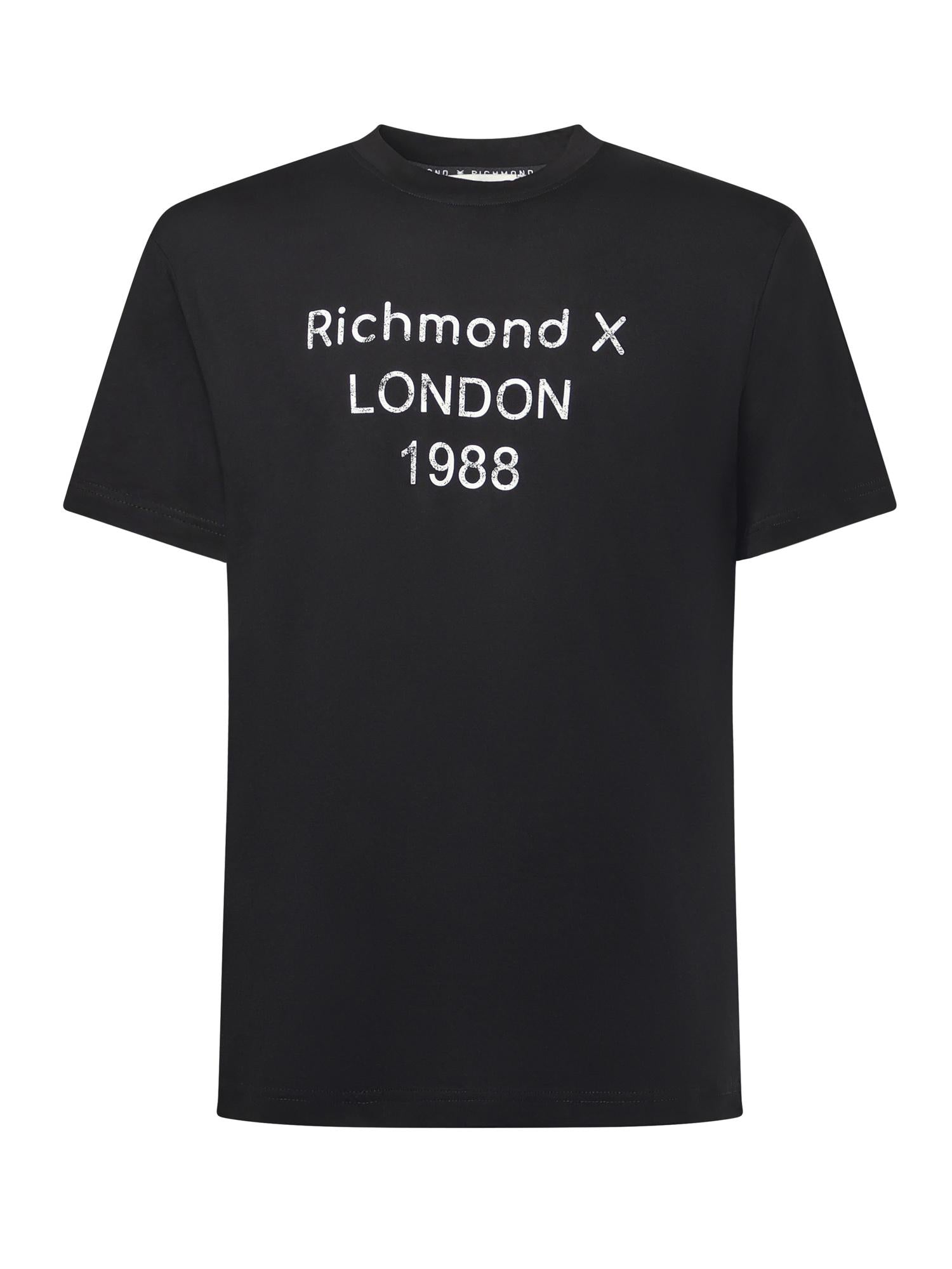 T-shirt con stampa in cotone UMA25169TS BLACK RICHMOND X 