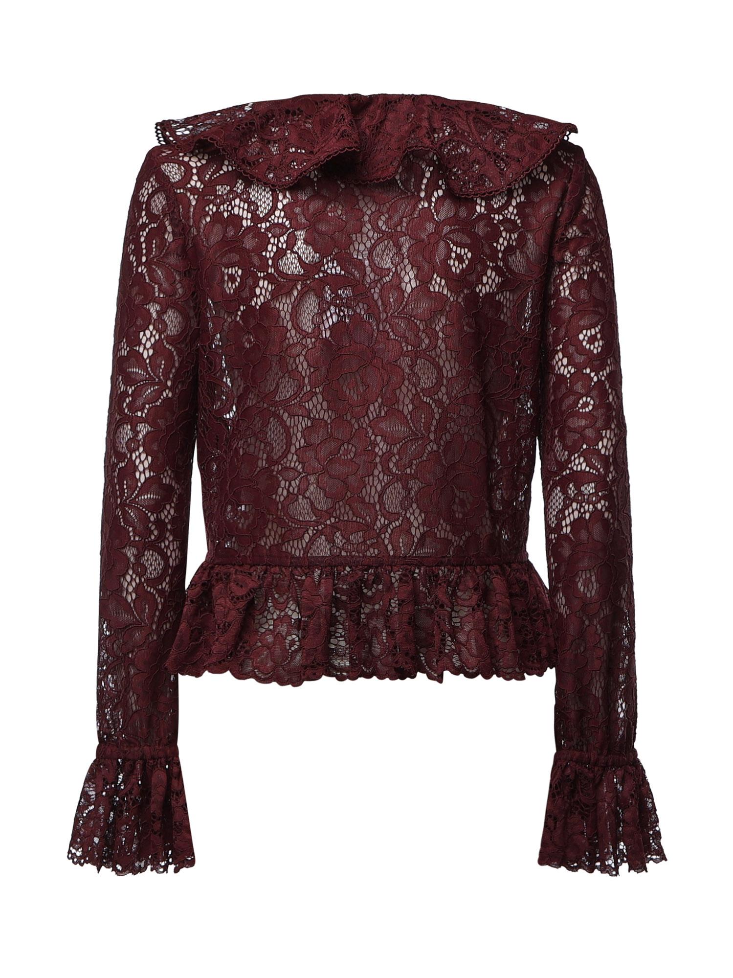 Top in pizzo con volant PF26102T BU SELF-PORTRAIT 