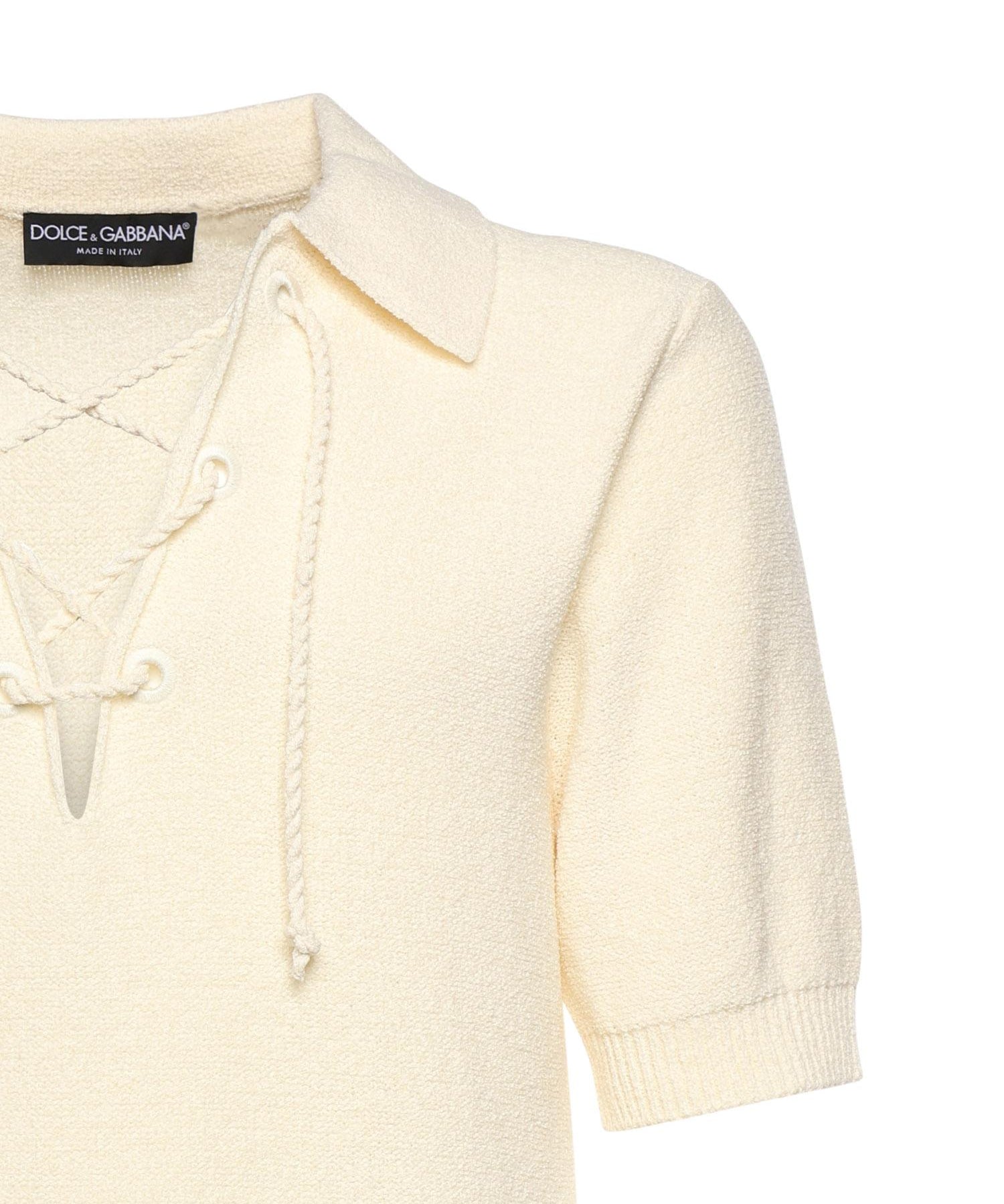 Polo Serafino con coulisse GXXBUZ JGMH0A3791 DOLCE & GABBANA 