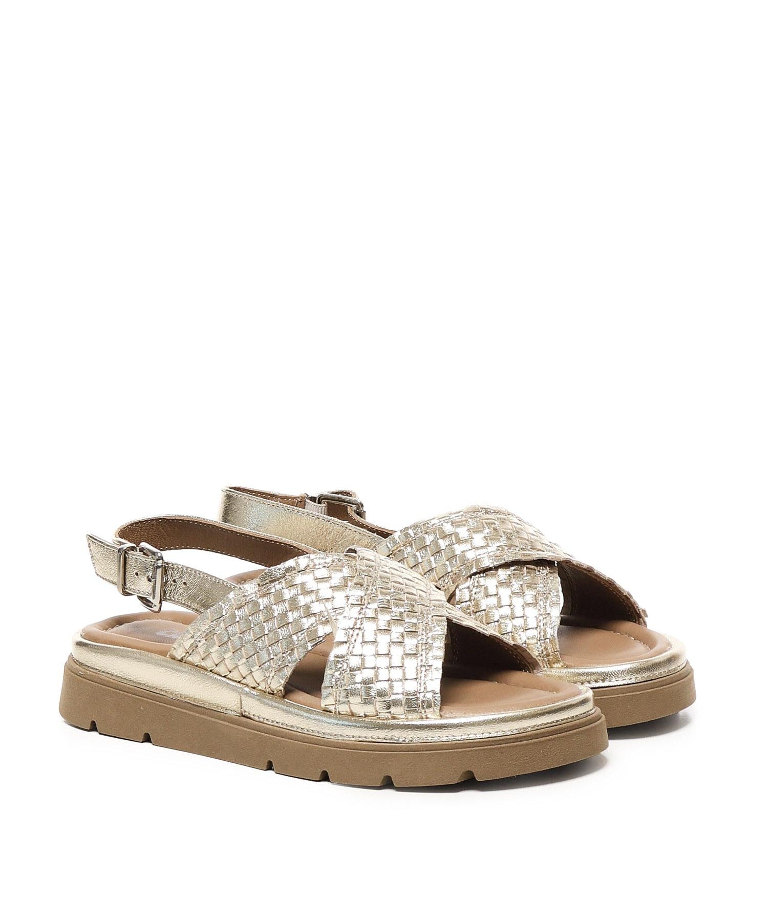 Sandalo flat Thea Tress A55379 PLATINO CARMENS 