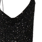 Abito lungo in paillettes FW22-5612 -GUNMETAL BLACK GNBLK RETROFÊTE 