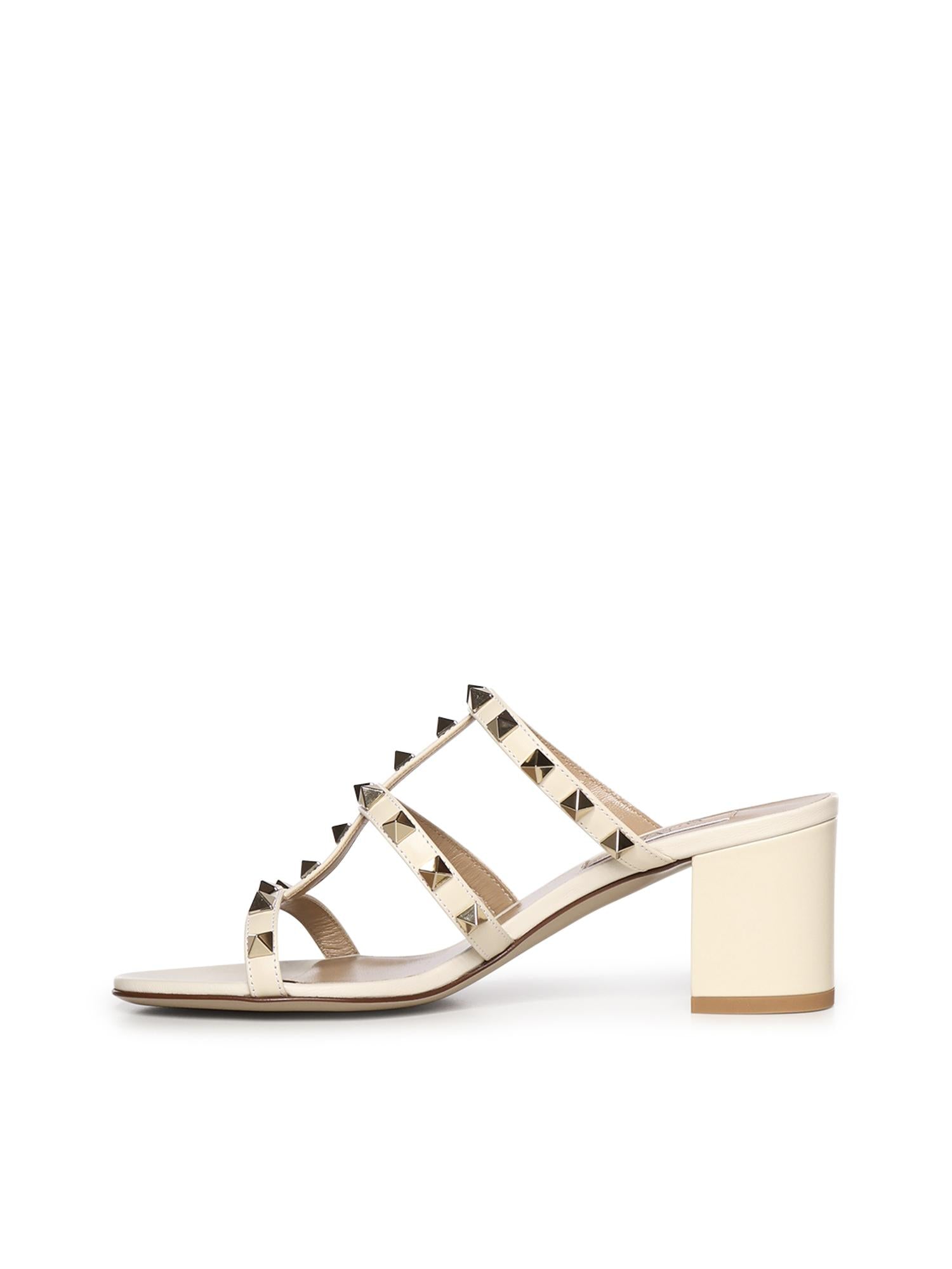 Sandalo slider Rockstud in pelle 7W2S0C47 VODI16 VALENTINO GARAVANI 