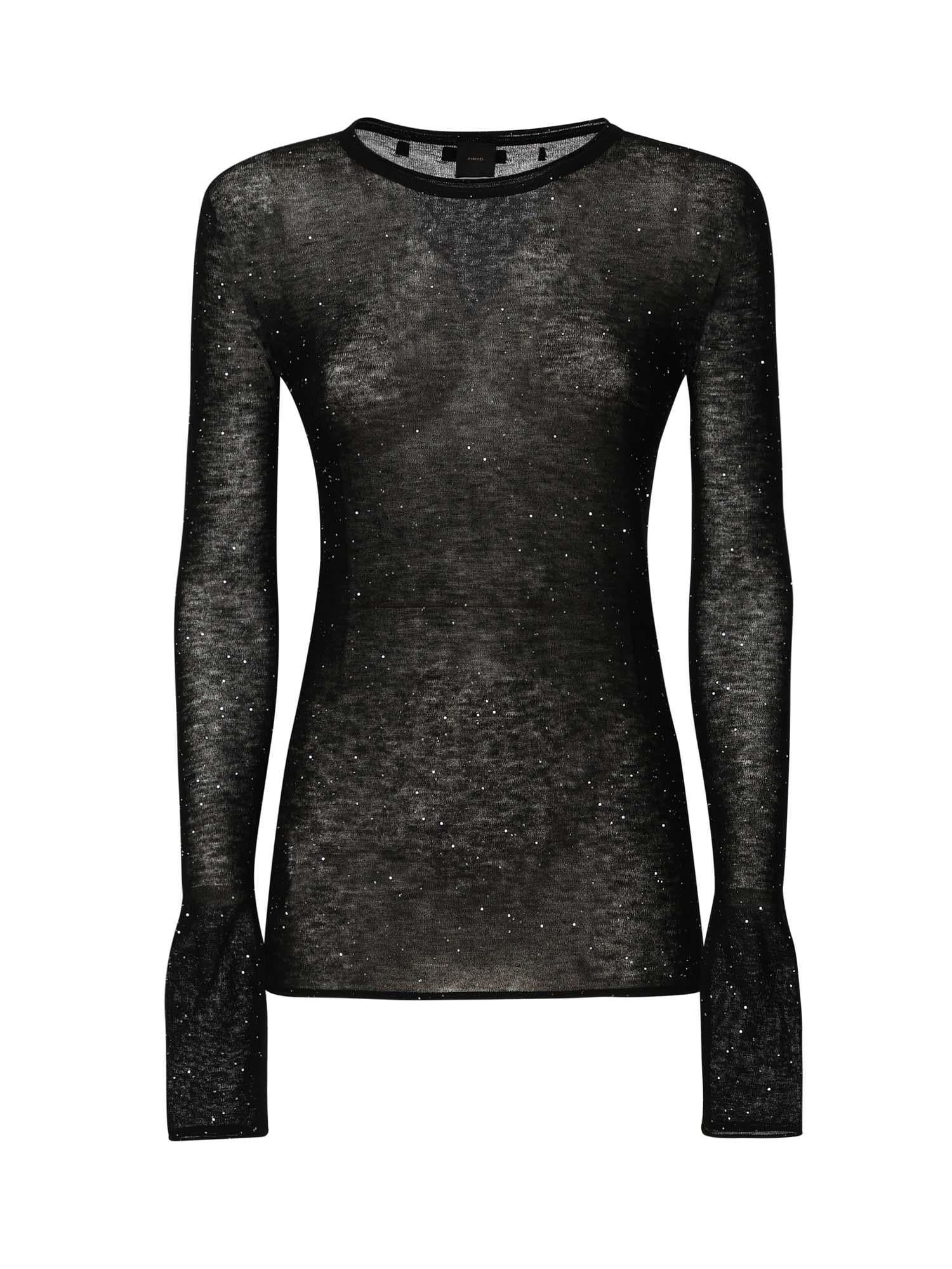 Maglia Pico con micro paillettes 105398 A2PMZ99 PINKO 