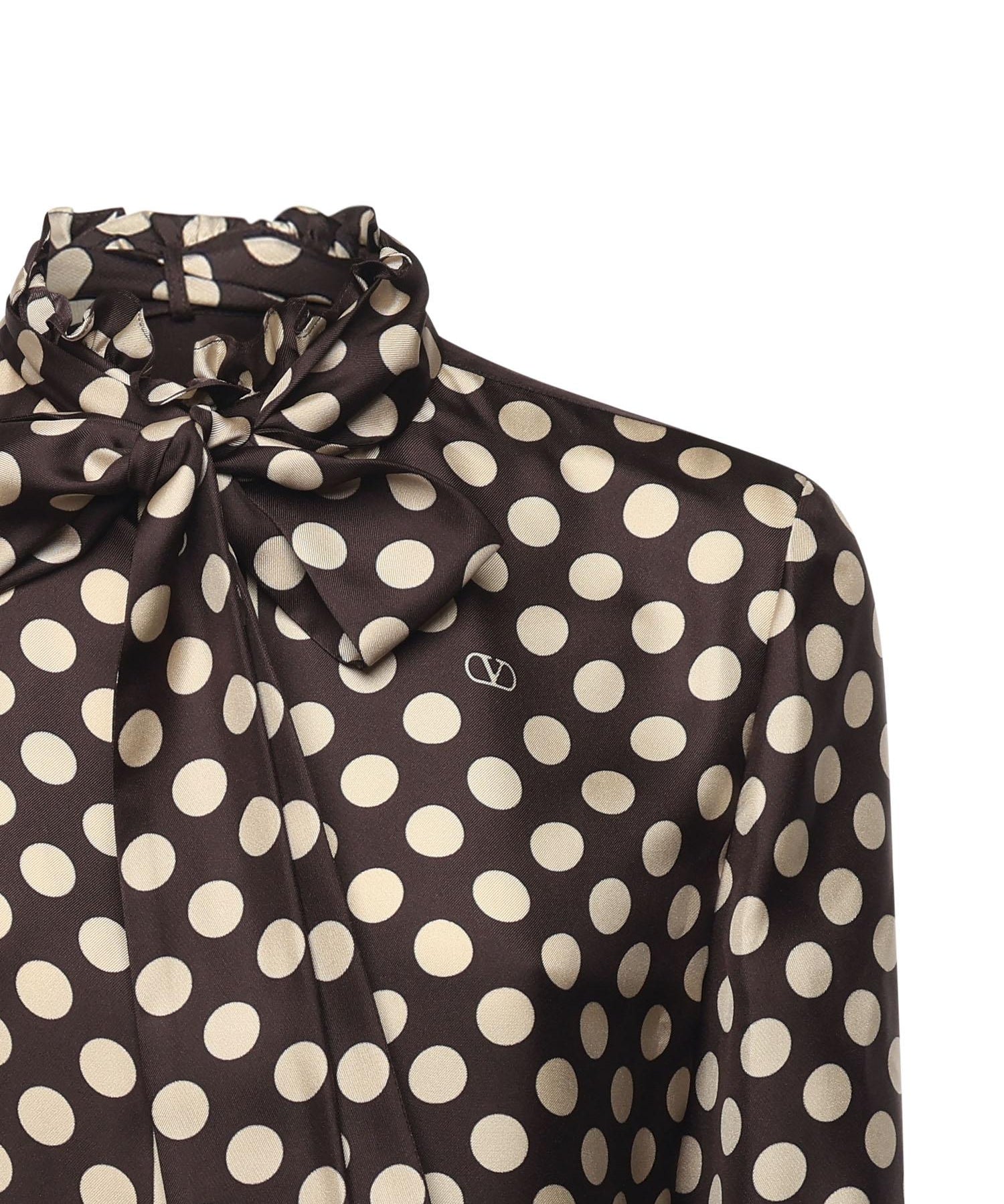Camicia in twill stampa plus de pois 7B3AB7T7 9JHRDQ VALENTINO GARAVANI 