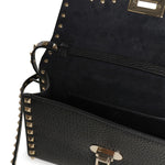 Borsa piccola a tracolla Rockstud in vitello granato 8W2B0181 VSF0NO VALENTINO GARAVANI 