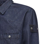Overshirt in denim con logo K2S151100008 S00J7VJ201 STONE ISLAND 