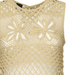 Top senza maniche crochet traforato 104733 A2FFC43 PINKO 