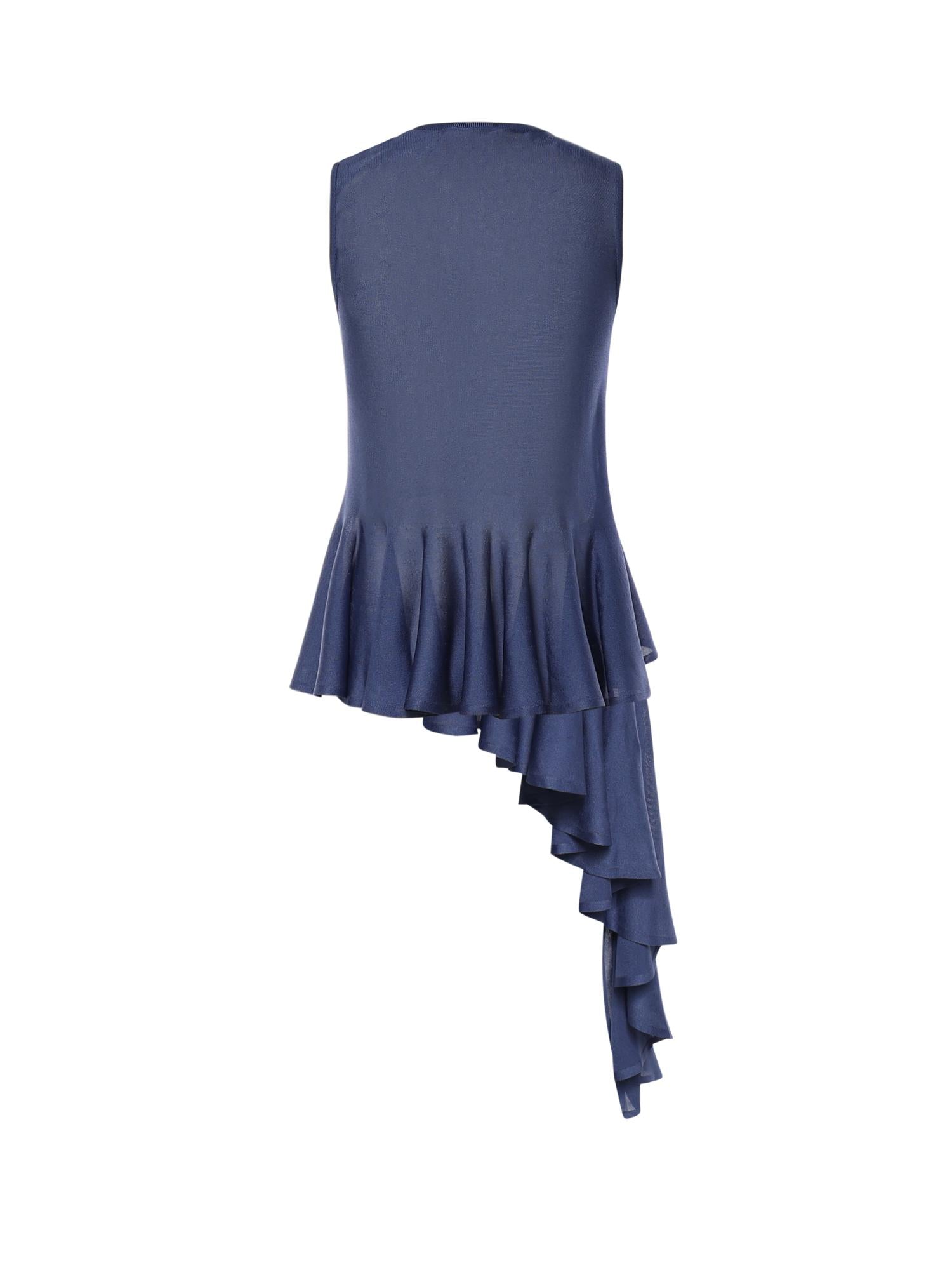 Top asimmetrico con godet AA9H1483K177C 516 ALAIA 