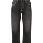 Jeans crop con applicazione posteriore logo GMP01186 P00099490100 GOLDEN GOOSE 