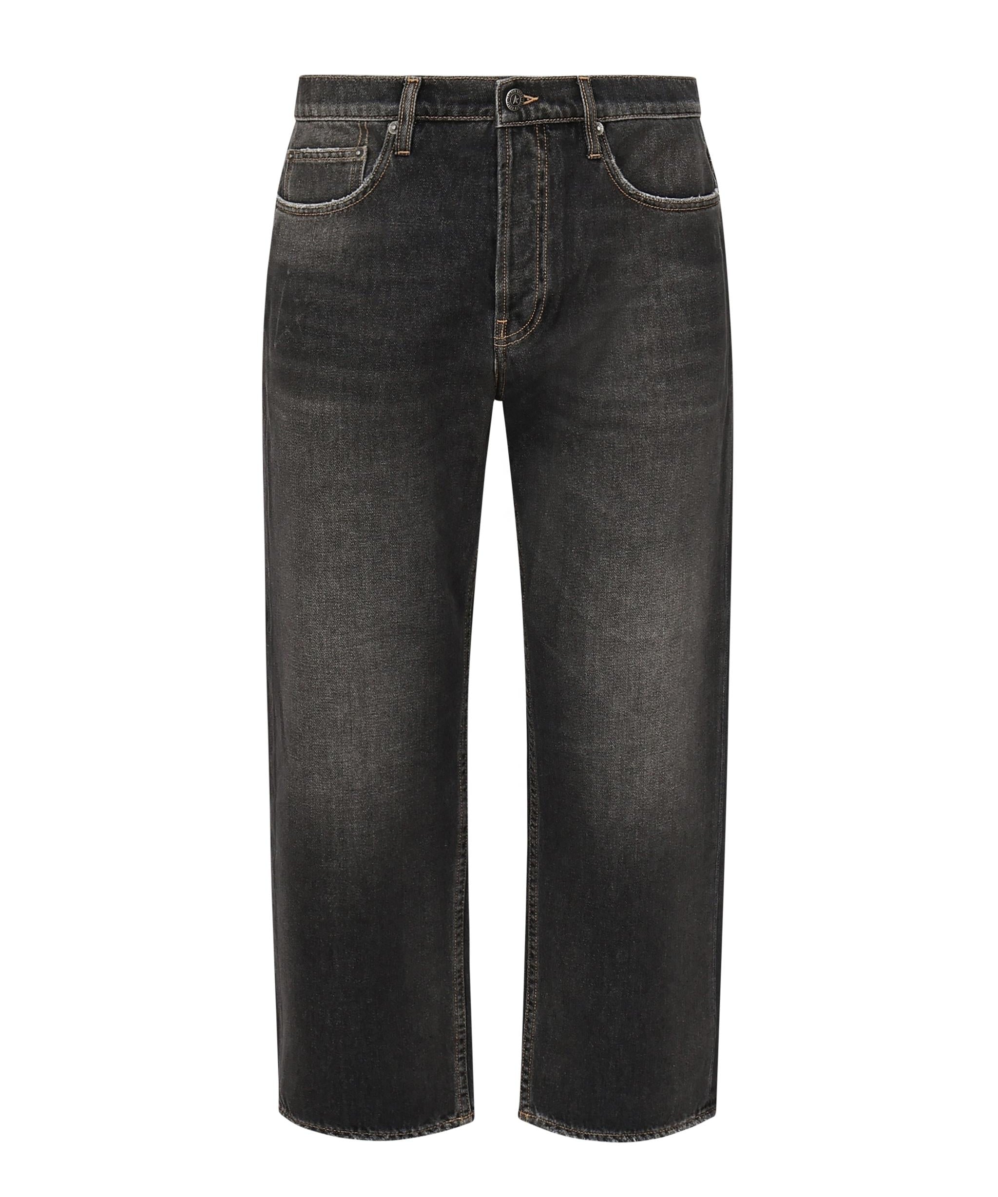 Jeans crop con applicazione posteriore logo GMP01186 P00099490100 GOLDEN GOOSE 