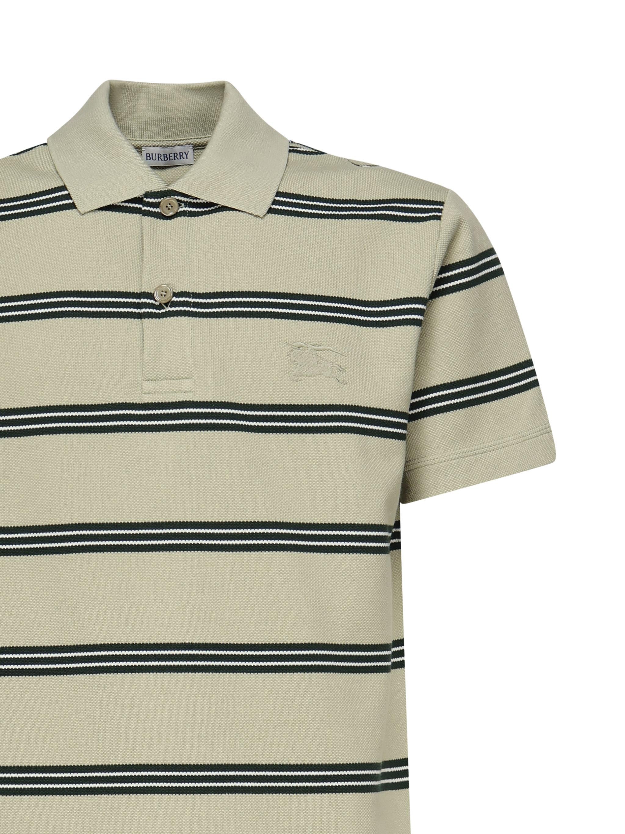 Polo in cotone a righe<BR/> 8106380 C2546 BURBERRY 
