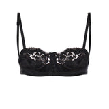Reggiseno balconcino in raso di seta e pizzo O1E15T ON07MN0000 DOLCE & GABBANA 