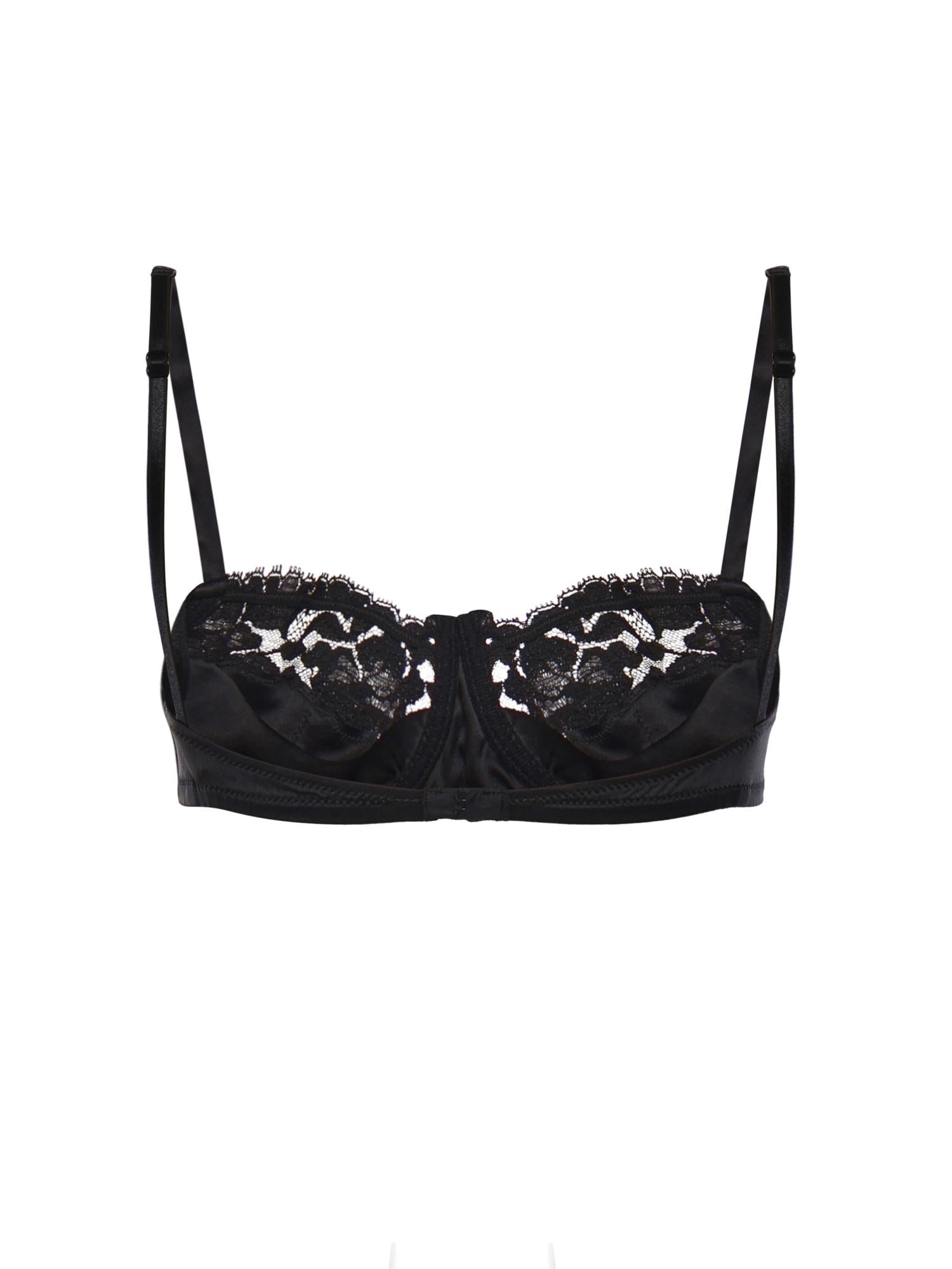 Reggiseno balconcino in raso di seta e pizzo O1E15T ON07MN0000 DOLCE & GABBANA 