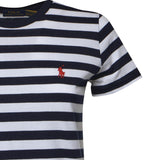 T-shirt in cotone a righe con logo 211B17779 003 POLO RALPH LAUREN 