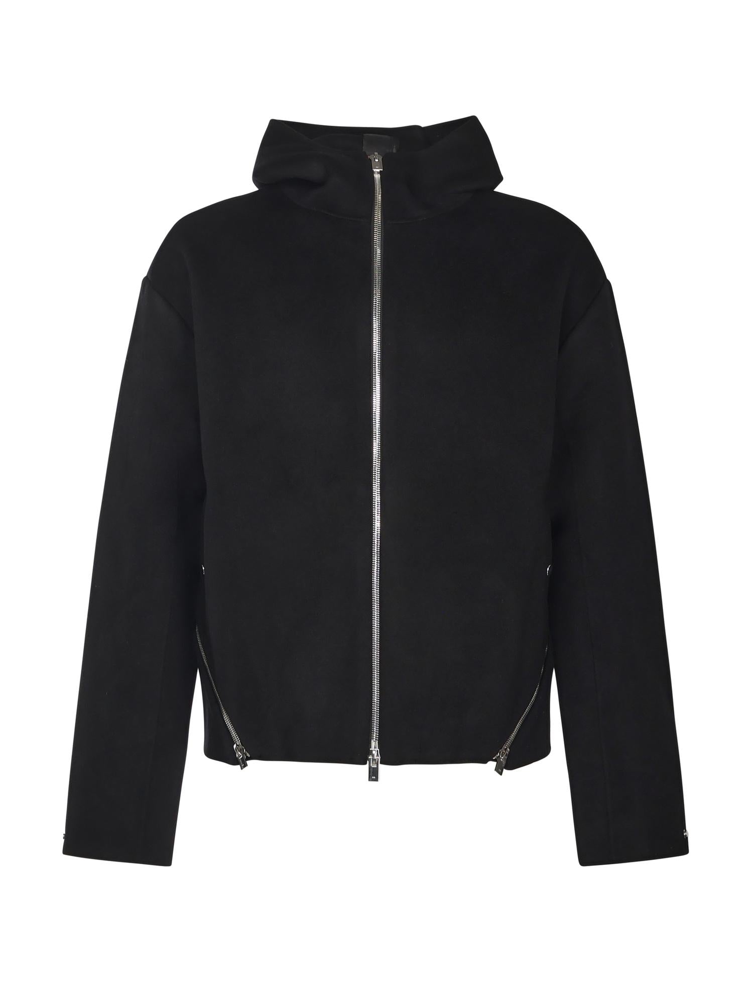 Giacca in lana con zip PREAW25M02158 BLK01 HELIOT EMIL 