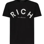 T-shirt con logo<BR/> RMP25478TS BLACK JOHN RICHMOND 