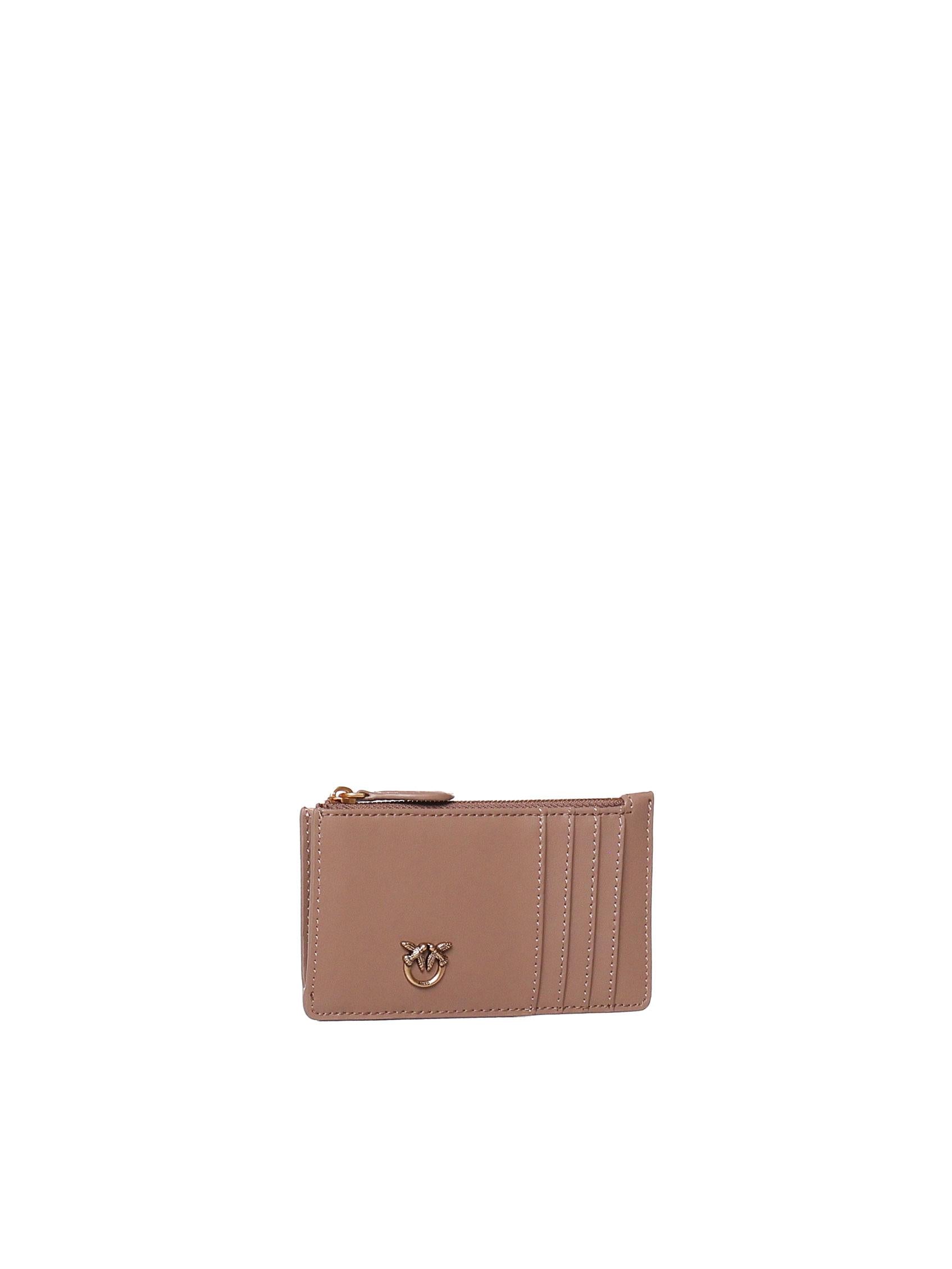 Portafoglio zip-around in pelle 100251 A0F1D01Q PINKO 