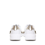 Sneakers Nemesis in nappa con riporto in pelle color oro pe 2021 NEMESIS 2 NAPPAWHITE/GOLD GIULIANO GALIANO 