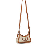 Borsa a tracolla Responsible con logo 73BS9MU02 RESPONSIBLE 73OFF WHITE/CUOIO V° 73 