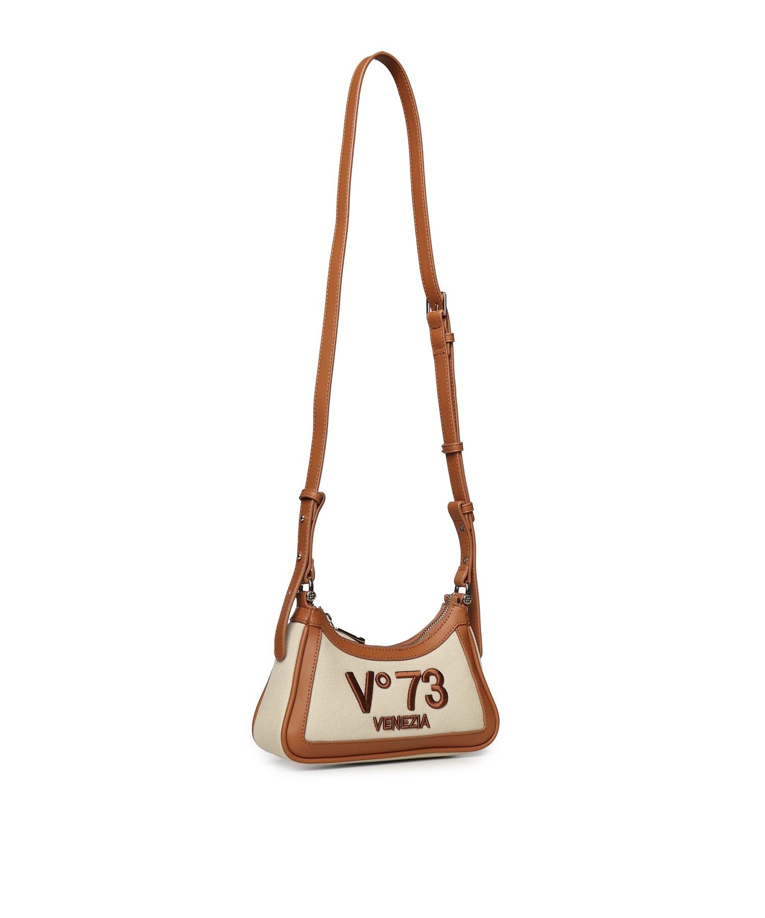 Borsa a tracolla Responsible con logo 73BS9MU02 RESPONSIBLE 73OFF WHITE/CUOIO V° 73 