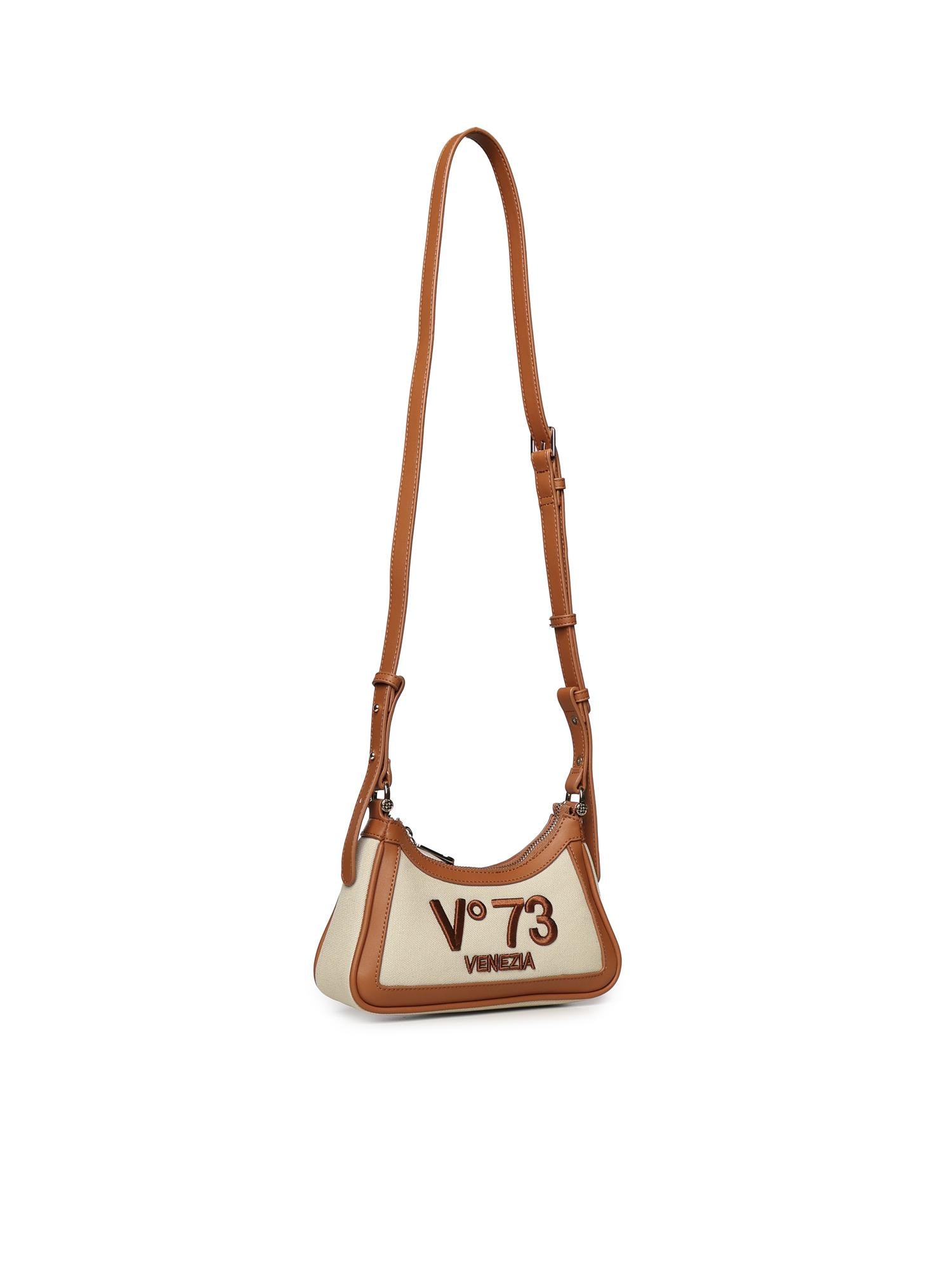 Borsa a tracolla Responsible con logo 73BS9MU02 RESPONSIBLE 73OFF WHITE/CUOIO V° 73 