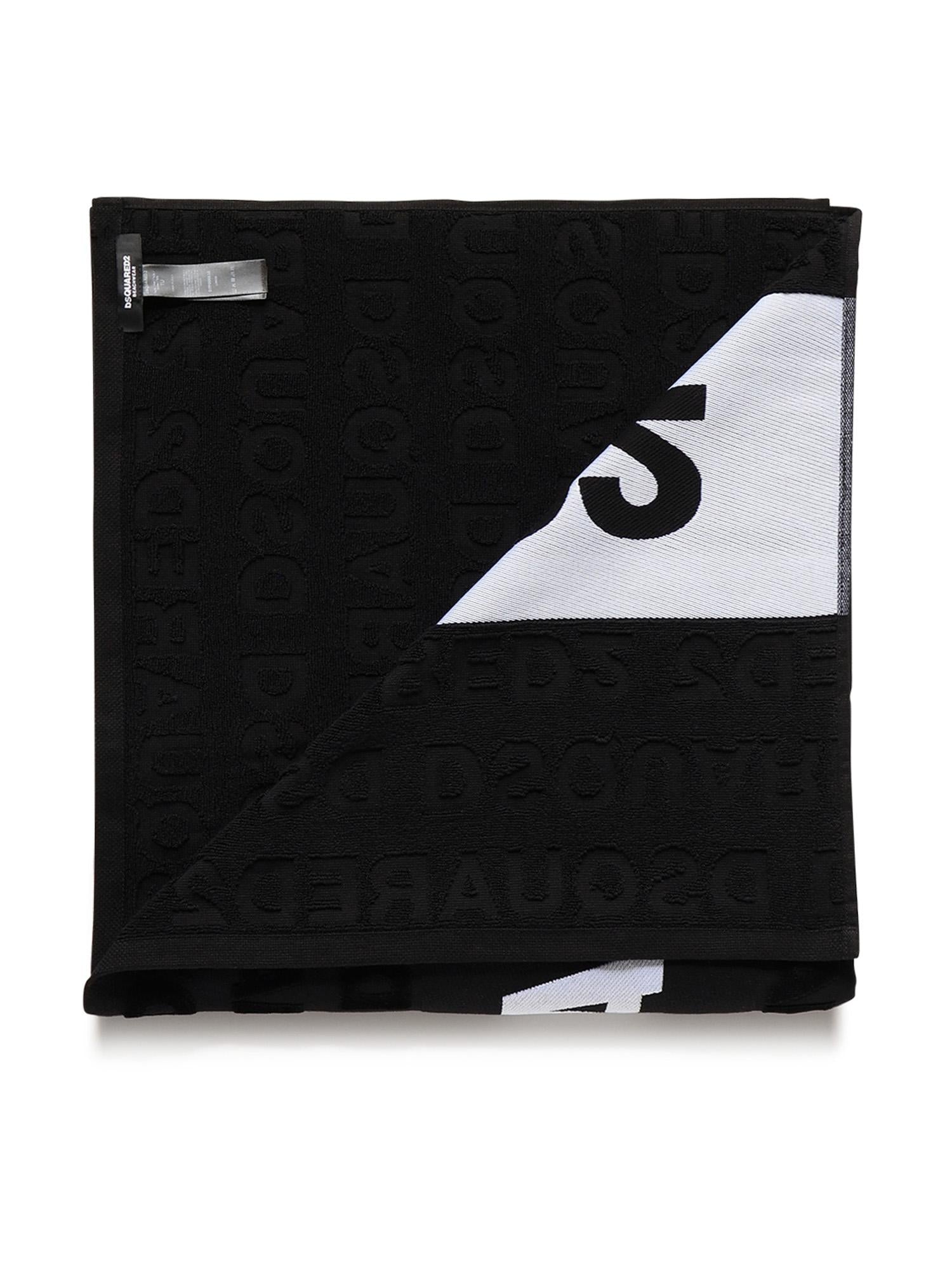 Telo mare in cotone con logo D7P006610 010 DSQUARED2 
