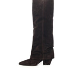 Stivali Jane Fold in pelle scamosciata <BR/> PX1803XV003 EBANO PARIS TEXAS 