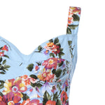 Abito bustier in cotone con stampa floreale F6TTHT HS5UUHC5ZO DOLCE & GABBANA 