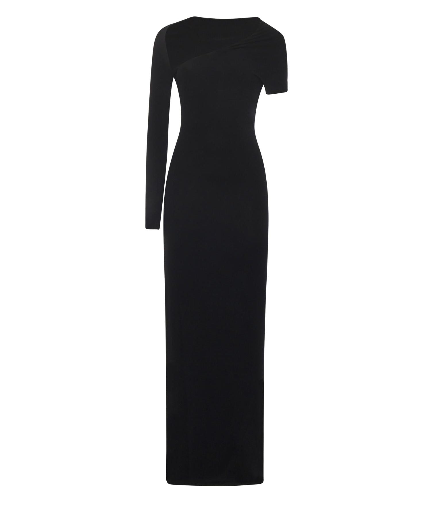 Abito lungo asimmetrico in jersey 425JR0735JS0145 9999 COURREGES 