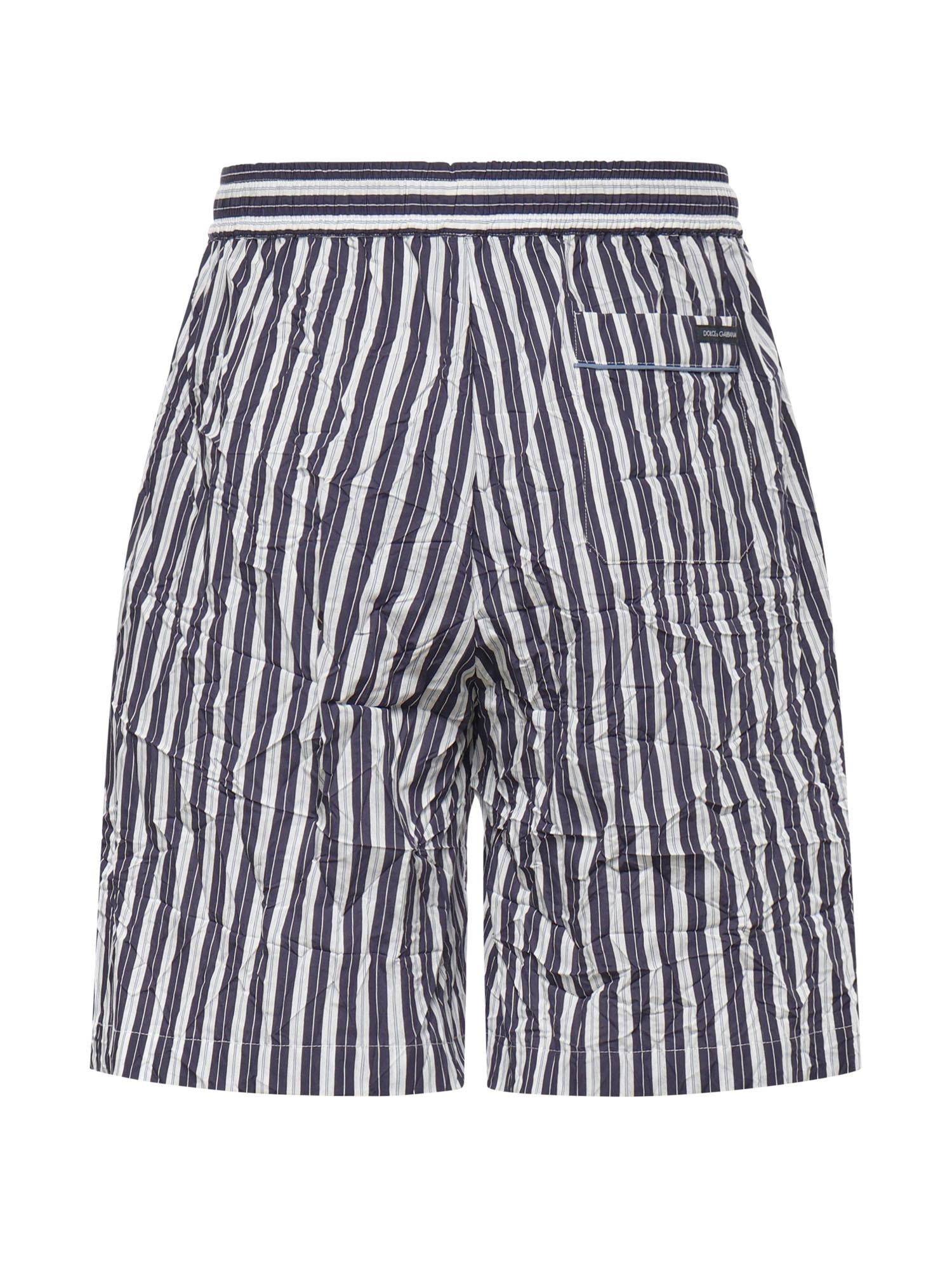 Bermuda in tela rigata froissé GP18FT FBMFUS8053 DOLCE & GABBANA 