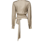 Blusa Linda Wrap 5GGH00 7246AG053 MARCIANO BY GUESS 