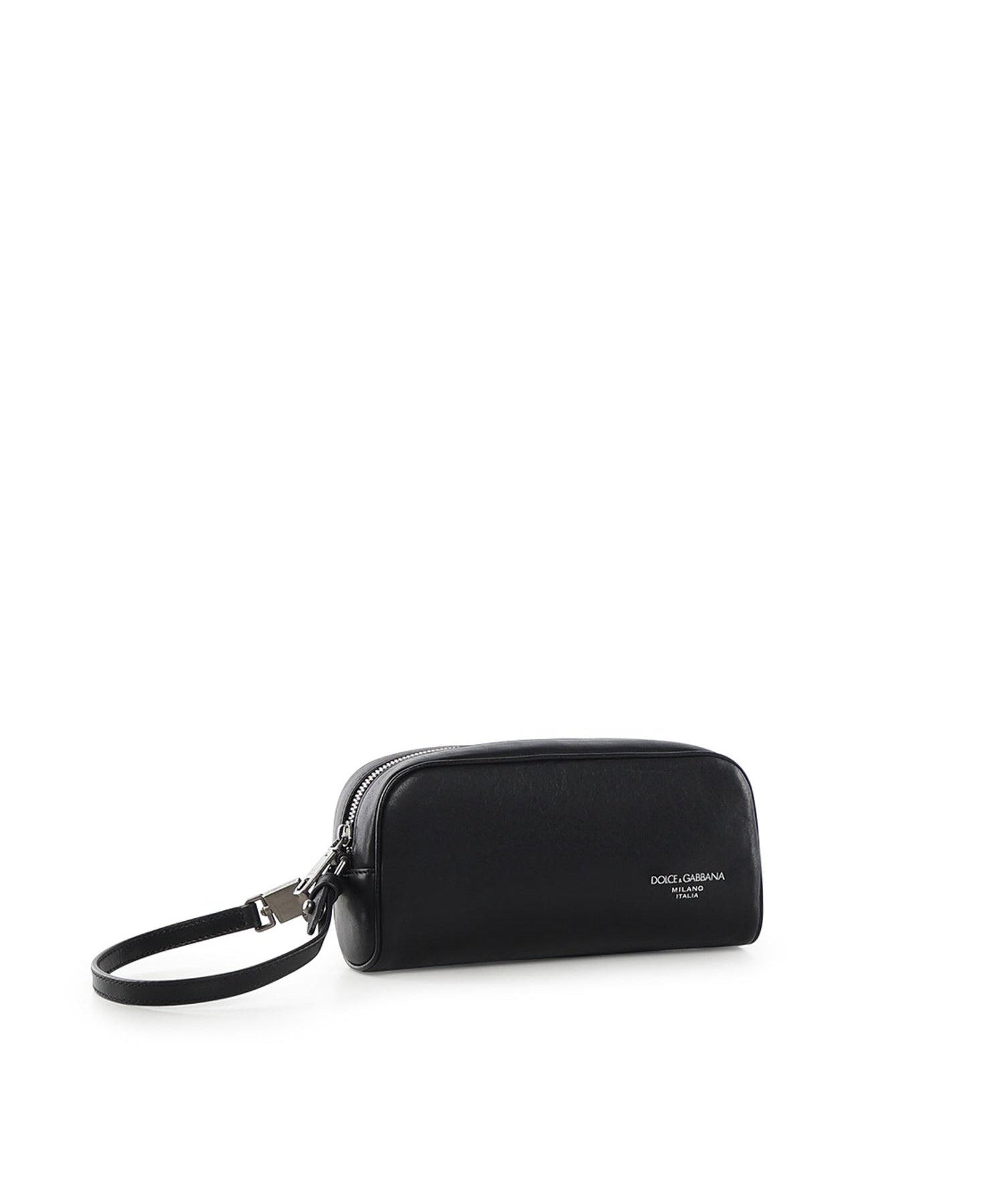 Necessaire in pelle di vitello con logo BP3456 AU99480999 DOLCE & GABBANA 