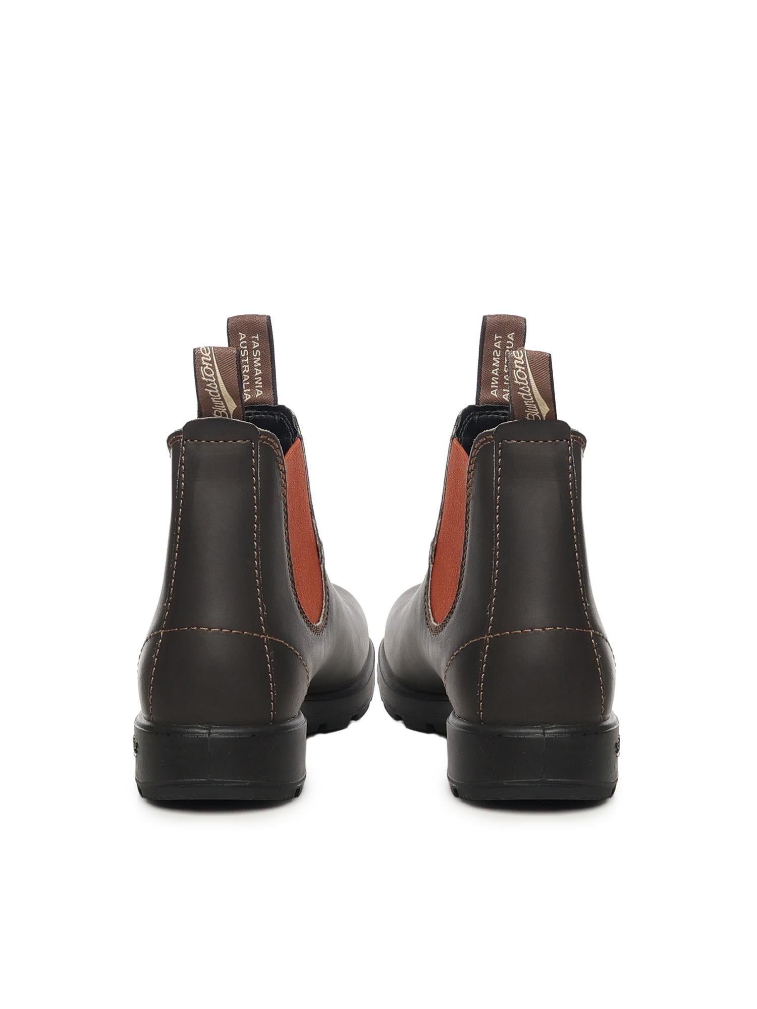 Chelsea boots in pelle 1918 BROWN & TERRACOTTA BLUNDSTONE 