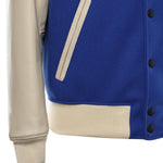 Bomber Varsity in nappa e tessuto VARSITY NAPPABLU GIULIANO GALIANO 