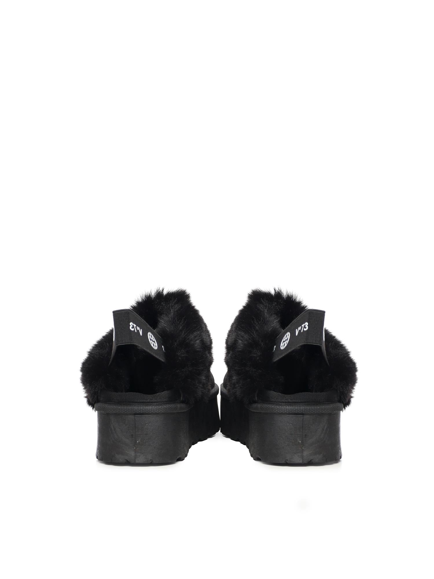Slippers Sophie con logo 73SC9FP01CAM SOPHIE SHOESNERO V° 73 