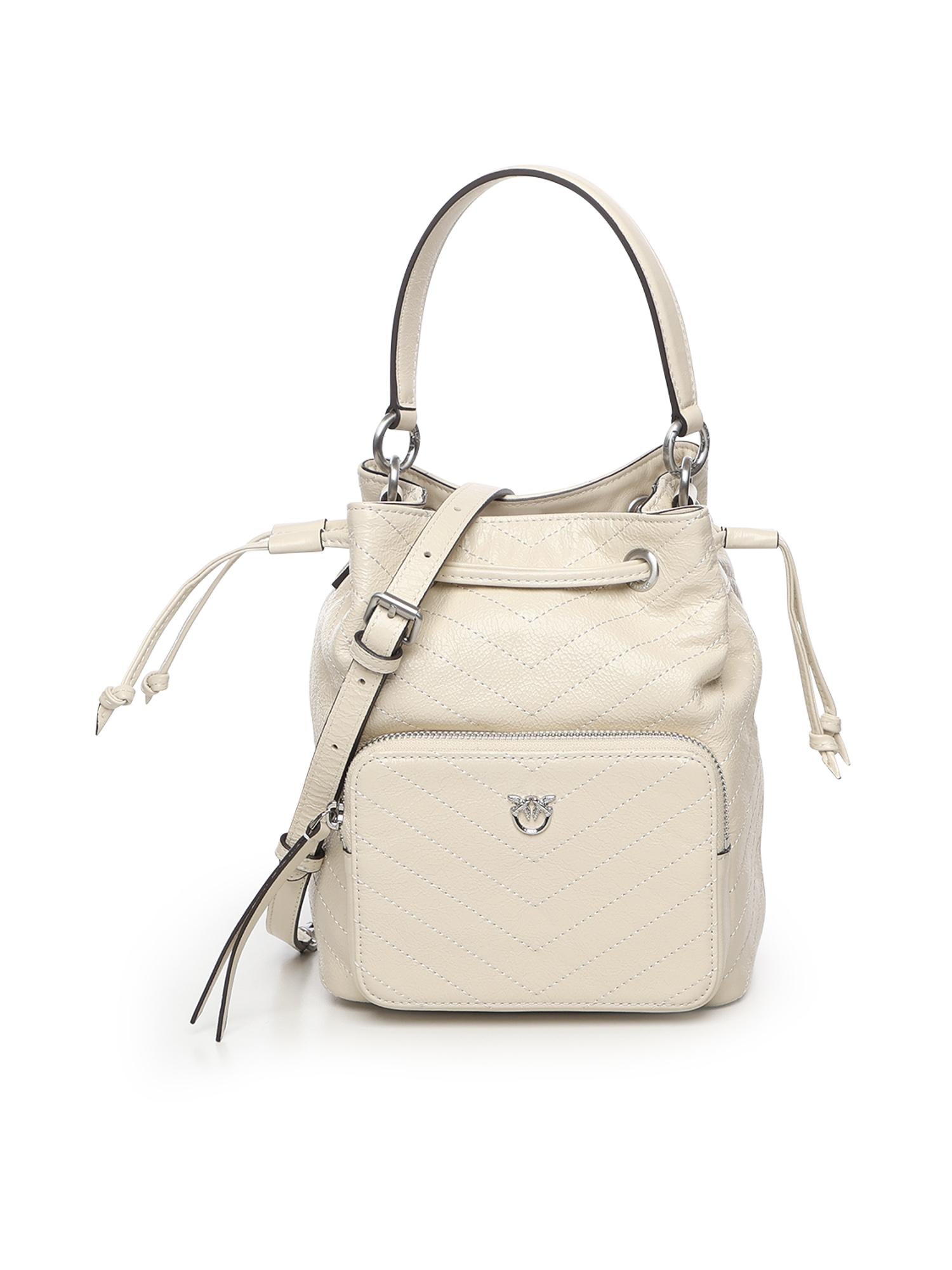 Borsa a mano piccola Cargo Bucket Bag in pelle 105112 A2JCZ14E PINKO 