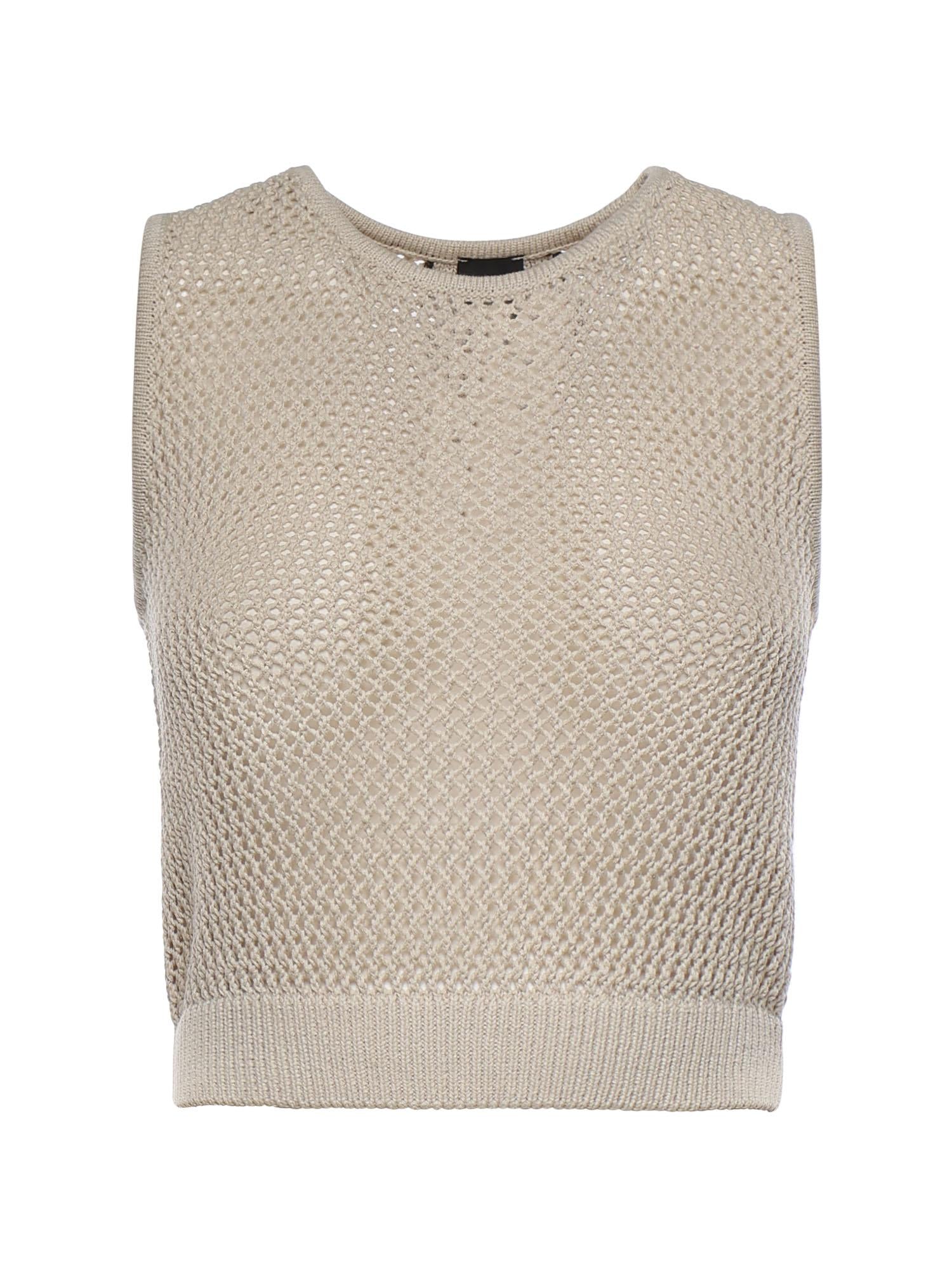 Crop top con bande sul retro 106837 A3B4C44 PINKO 