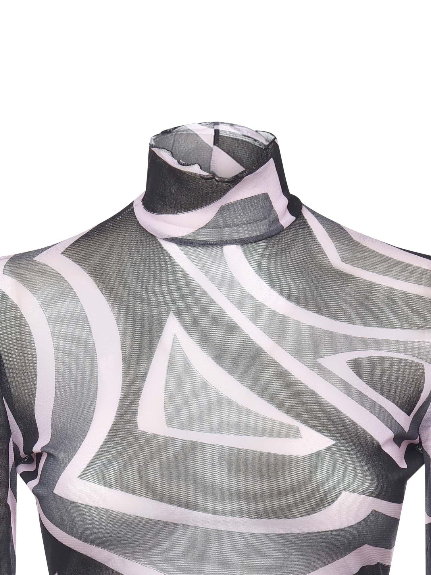 T-shirt in tulle con stampa Marmo 5UJM15 5U749047 PUCCI 