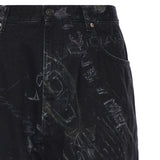 Pantaloni Baggy Minimal in denim di cotone washed crayon allover 857216 TTWA81037 BALENCIAGA 