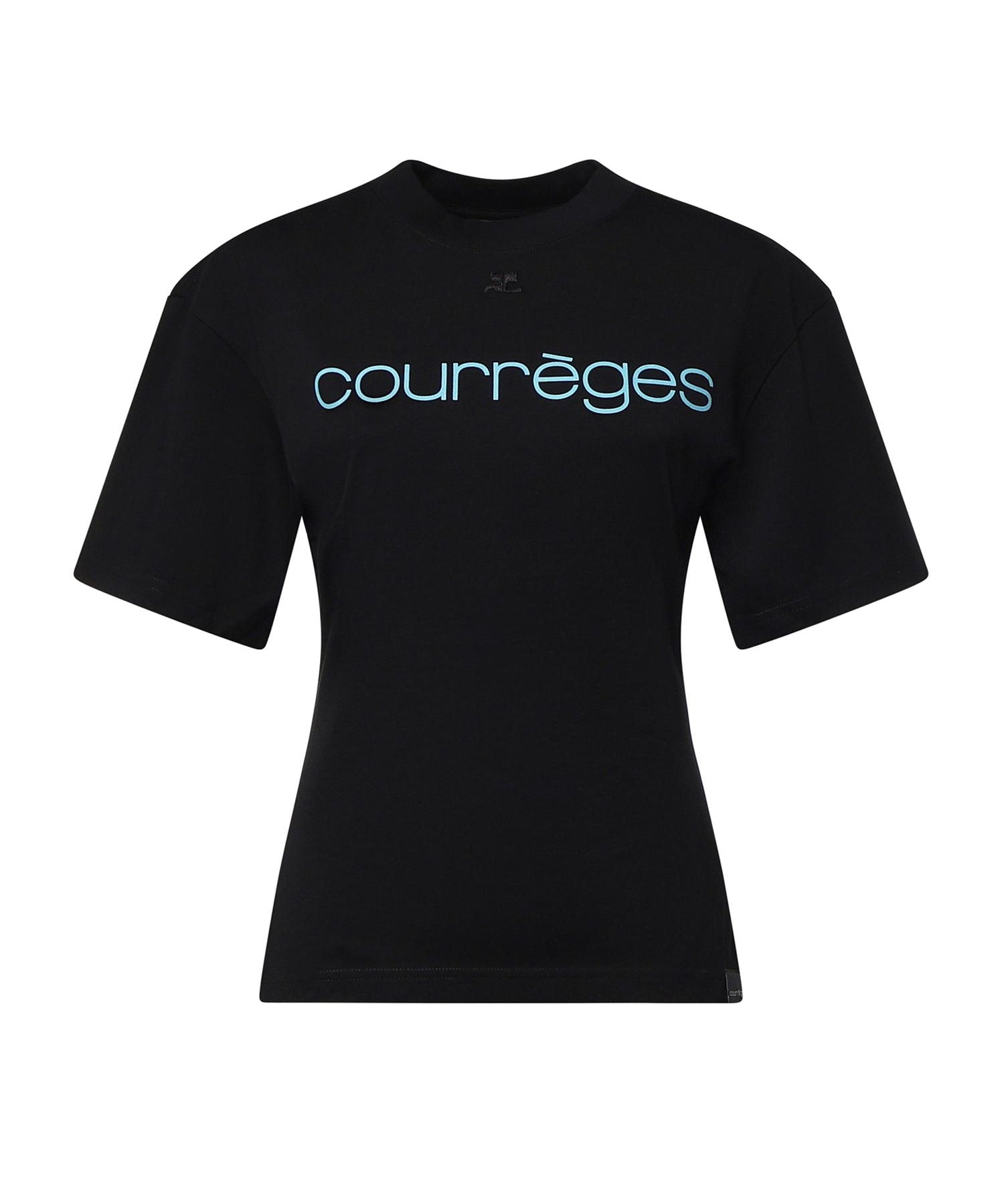 T-shirt con stampa logo in cotone 226JTS168JS0233 9999 COURREGES 