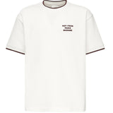 T-shirt Slogan Piqué HTS262CO167 OW Drôle de Monsieur 