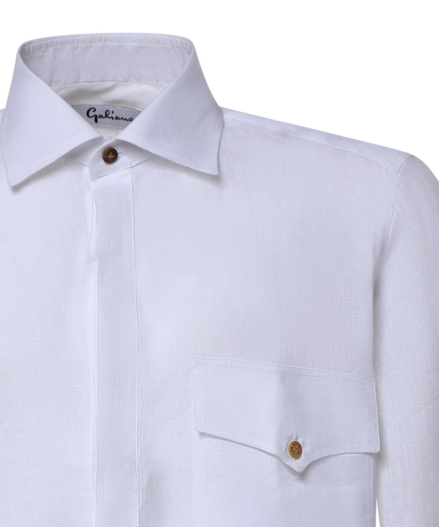 Camicia Rits in lino RITS BIANCO GALIANO 