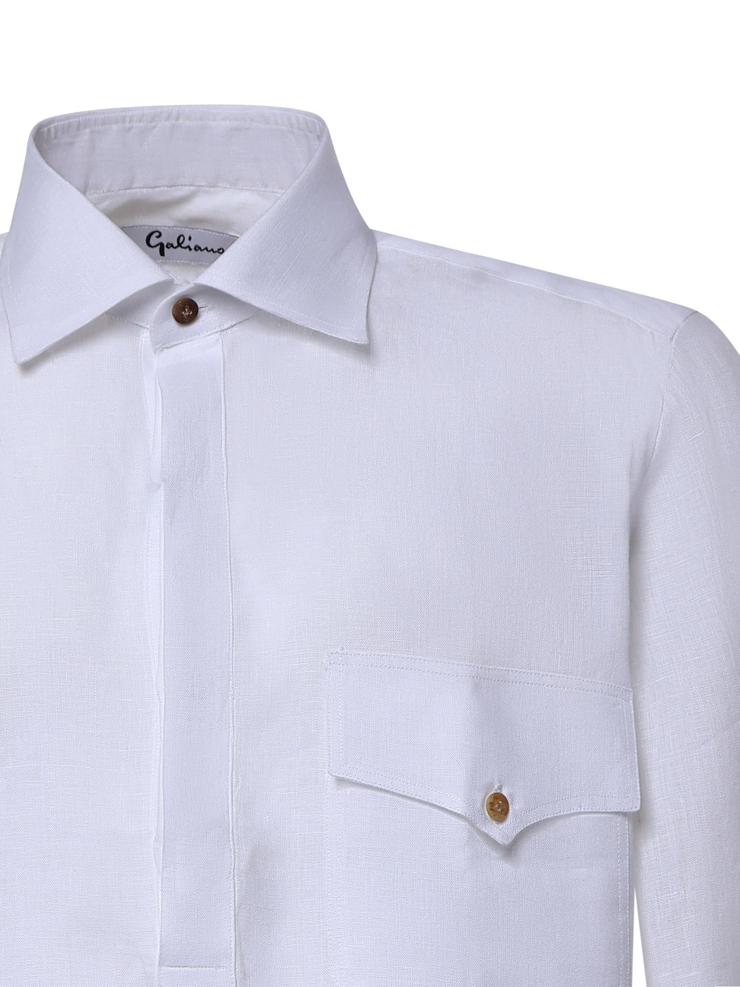 Camicia Rits in lino RITS BIANCO GALIANO 