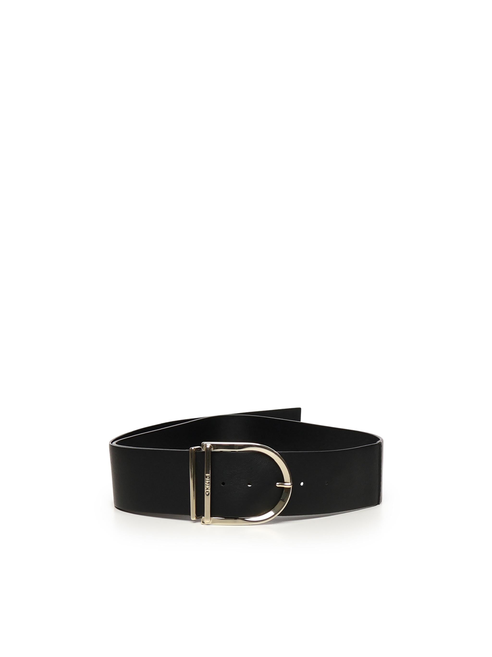 Cintura alta in pelle e nappa 6cm 105205 A2LYZ99L PINKO 