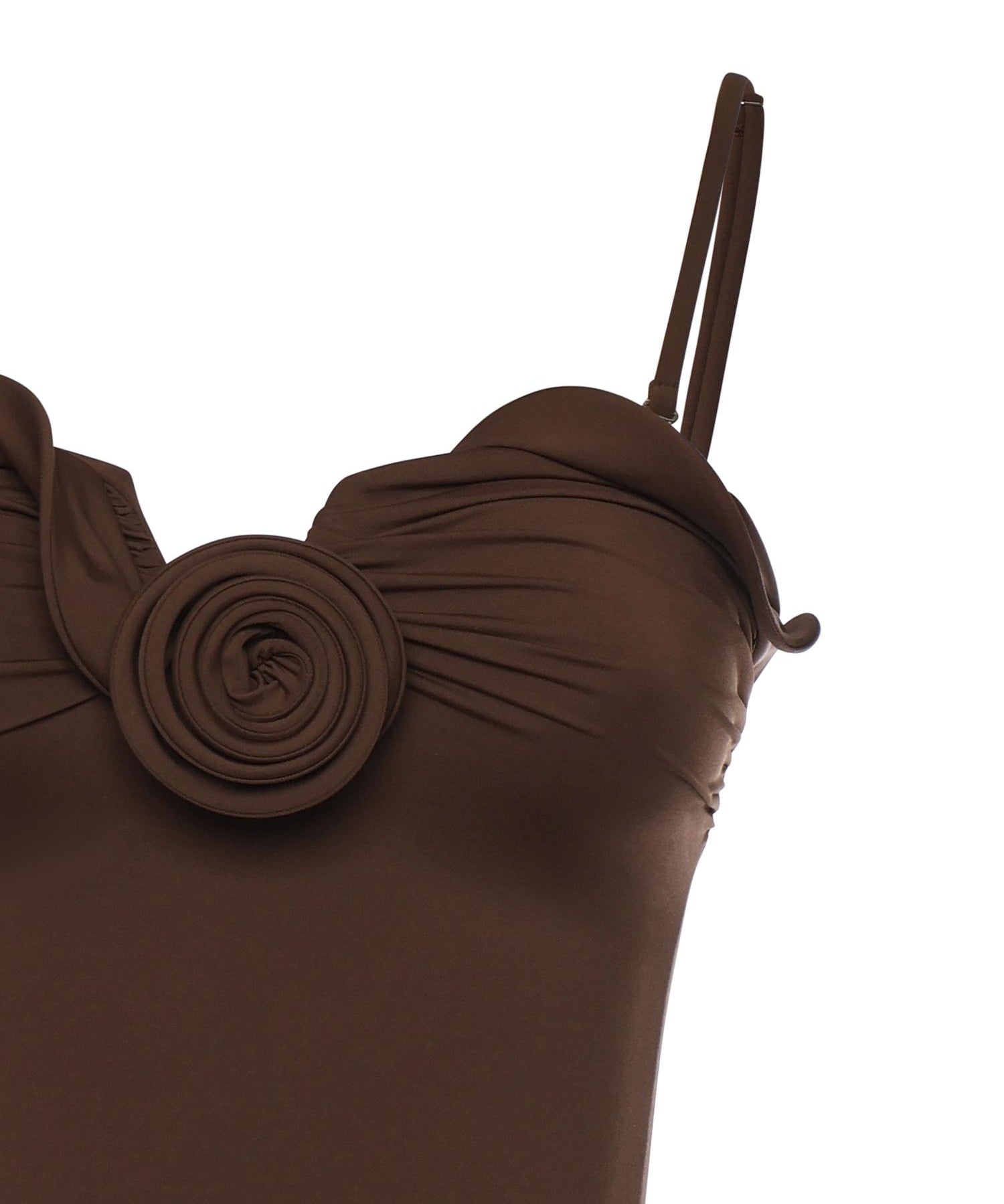 Costume da bagno bustier con rosa scultorea 608426  MAGDA BUTRYM 