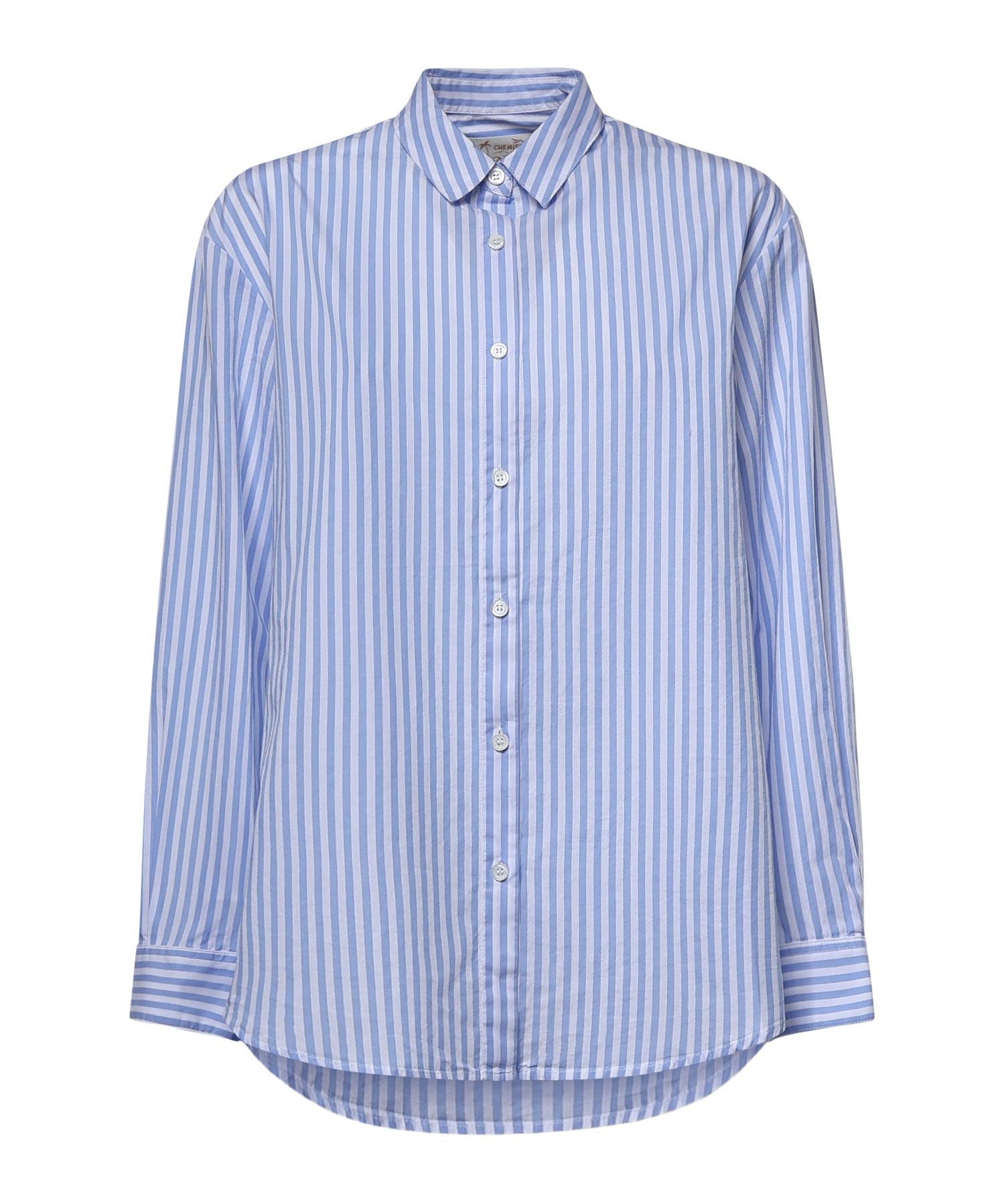 Camicia Brigitte a righe con stampa Snoopy in popeline BRIG005 01934L MC2 SAINT BARTH 
